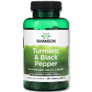 زردچوبه و فلفل سیاه سوانسون-Swanson Turmeric & Black Pepper