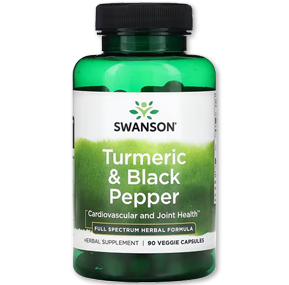 زردچوبه و فلفل سیاه سوانسون-Swanson Turmeric & Black Pepper