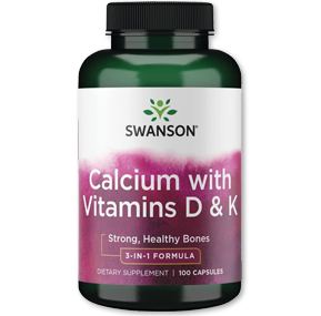 کلسیم و ویتامین دی و کا سوانسون -Swanson Calcium Vitamin D & K